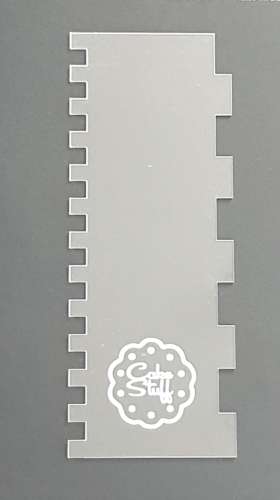 Acrylic Scraper Comb - Stripes Design - Click Image to Close